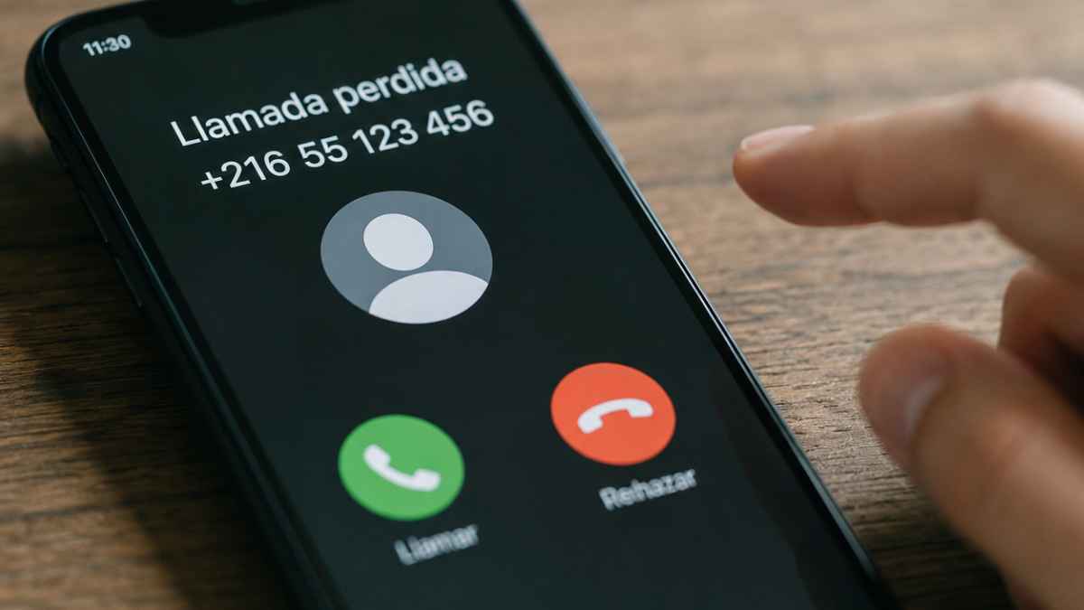 Móvil con una llamada perdida de un cliente que nadie atendió